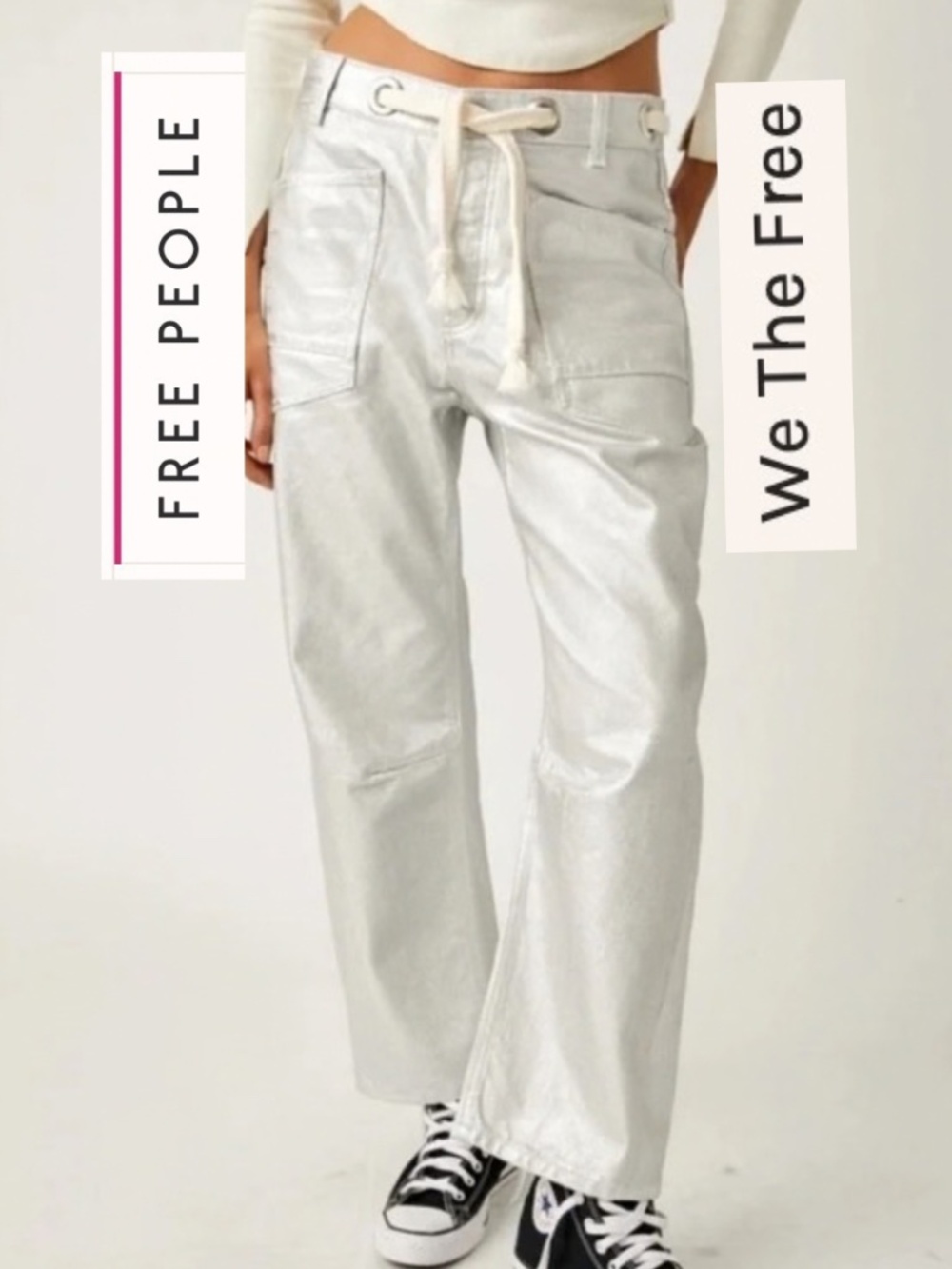 Free People We the Free Moxie Metallic jean,32,GP1627